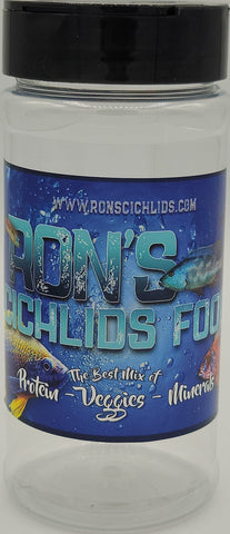 Empty 12oz container Ron's Cichlids Branded - Rons Cichlids